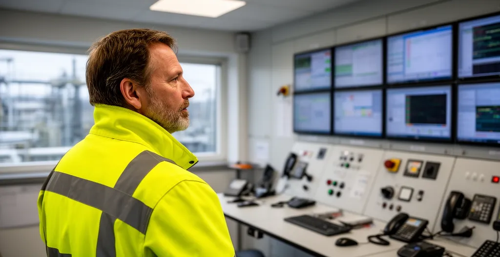 Operations control room with weather monitoring screens showing lightning detection data